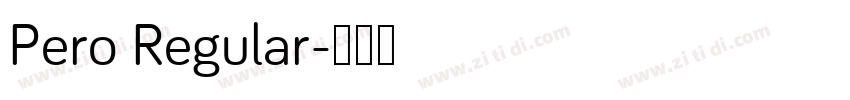 Pero Regular字体转换